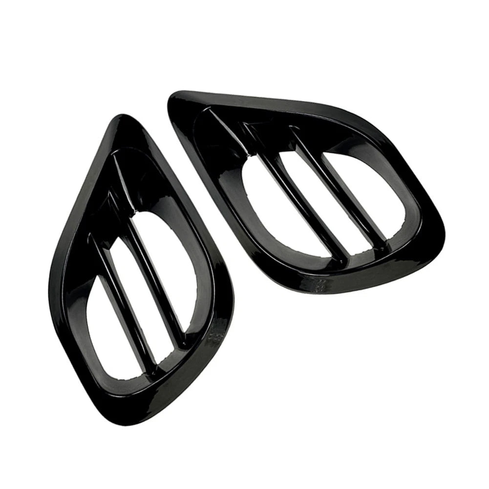 Black Front Bumper Fog Grill Air Vent Trim for Mercedes Benz W213 E-Class (2020+)