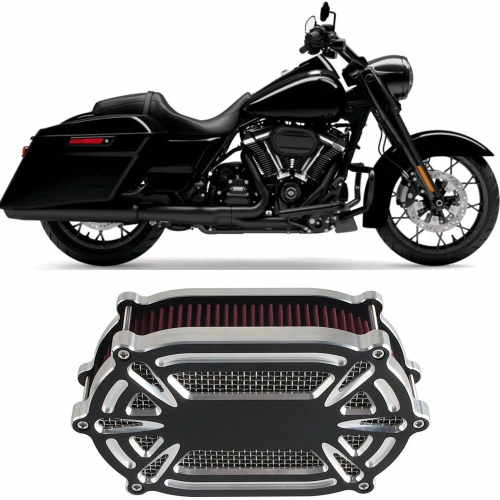 Inlet Air Intake Cleaner Replacement Filter for Harley Dyna Softail FLST (2006-2023)