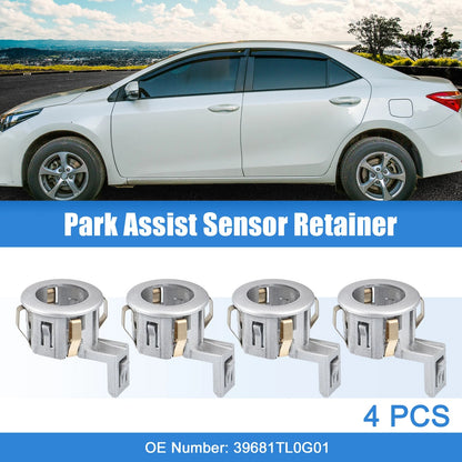 4 x Parking Sensor Retainer Holders for Honda Odyssey (2011-2017) Silver Tone