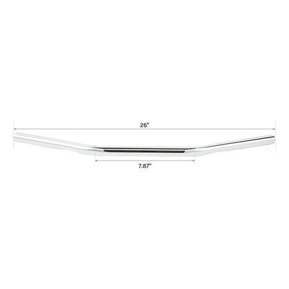26 Wide 1 Fat Handlebar for Harley Softail Dyna Cafe Racer Chrome