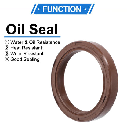 Oil Seal / 35x45x7mm / Rotary Seal FKM Rubber Brown 2 x for Make Model