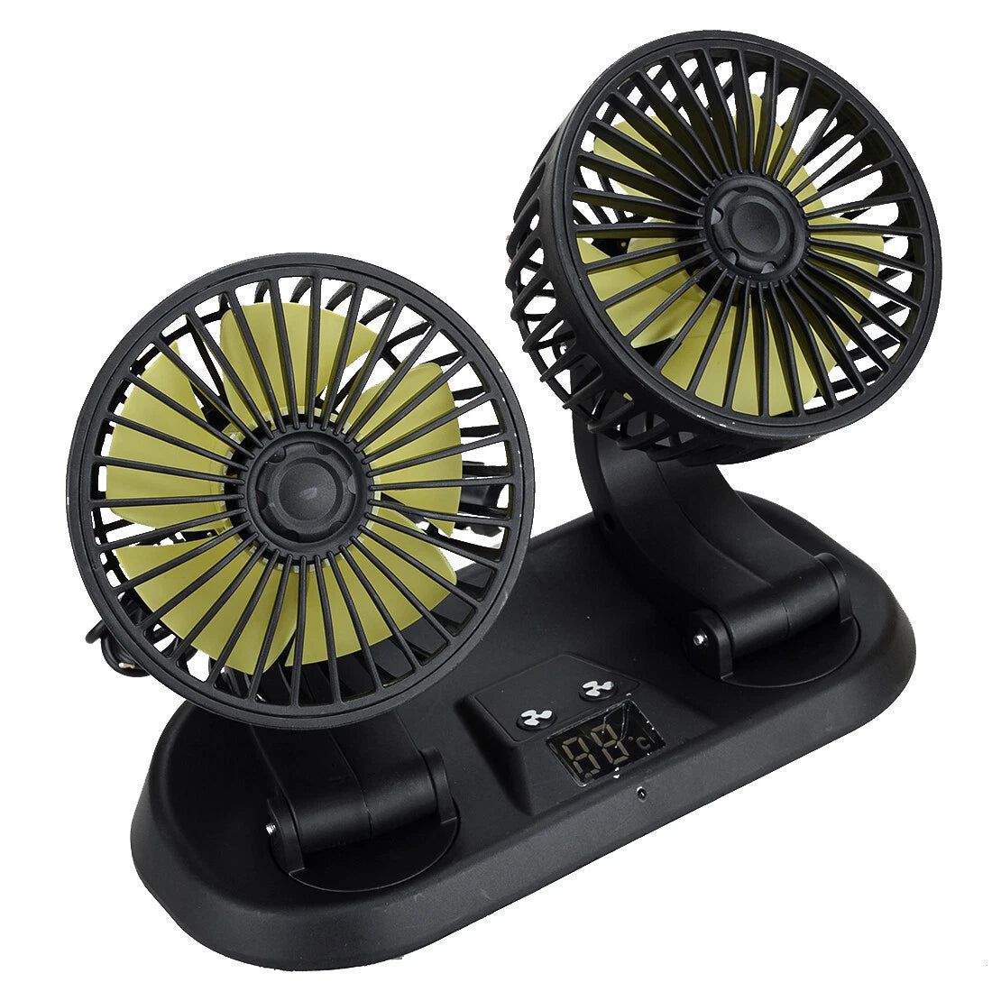 Dual Head Cooling Fan for Car Auto Dash & Lighter Socket
