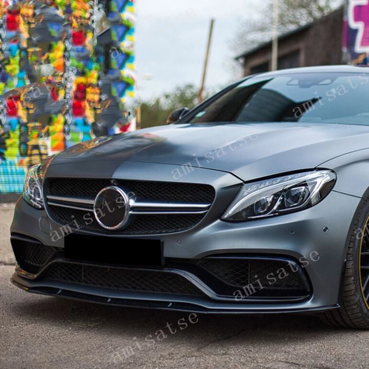 Front Spoiler Lip Splitter Kit for Benz C Class W205 C63 AMG (2015-2022)