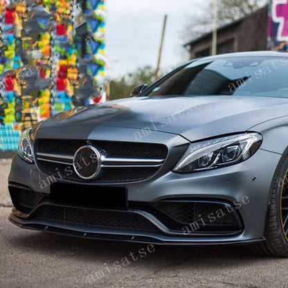 Front Spoiler Lip Splitter Kit for Benz C Class W205 C63 AMG (2015-2022)