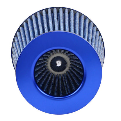 3 Inch Universal Blue Car Inlet Short Ram Cold Air Intake Filter