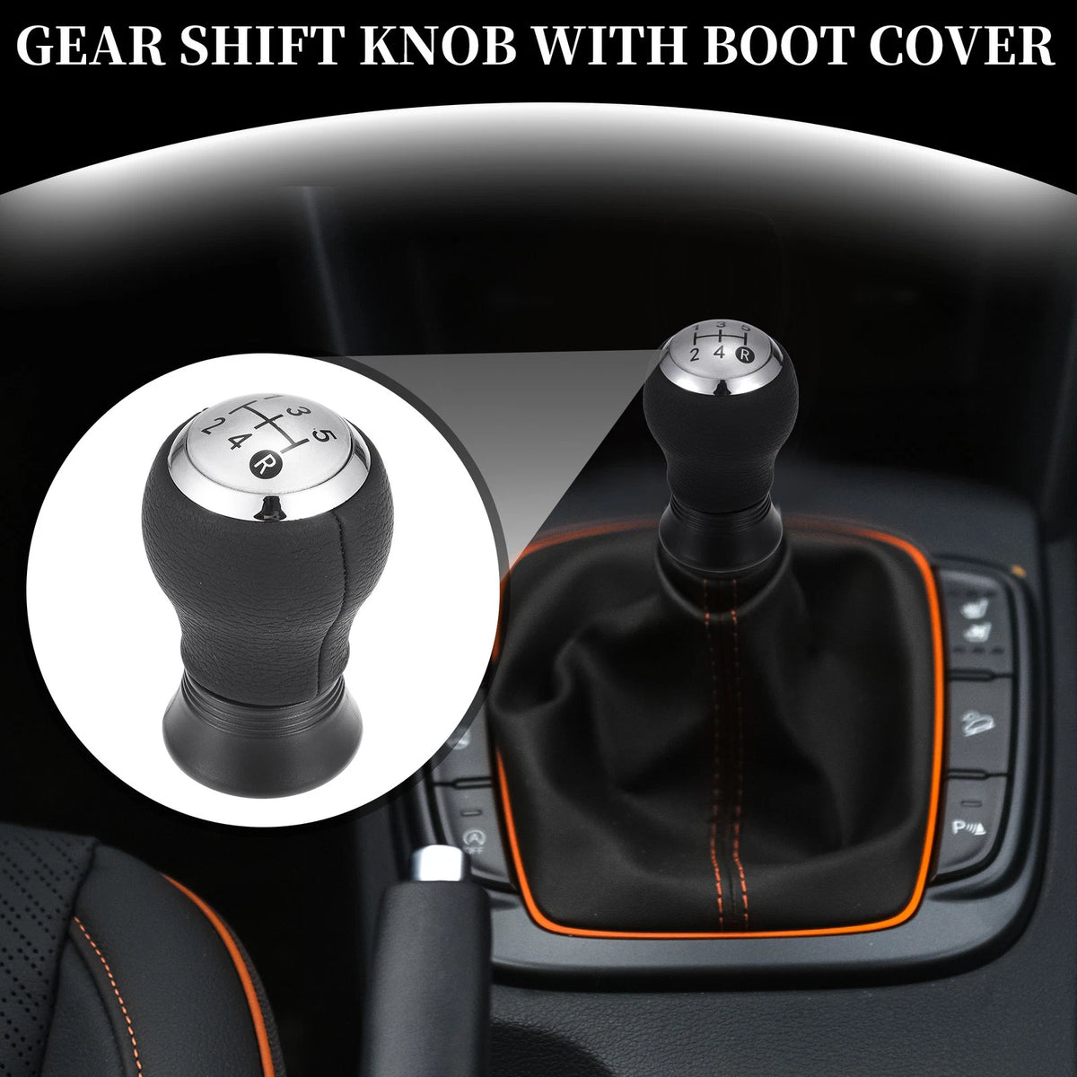 5 Speed Manual Gear Shift Knob for Toyota Yaris (2005-2010) Silver Tone