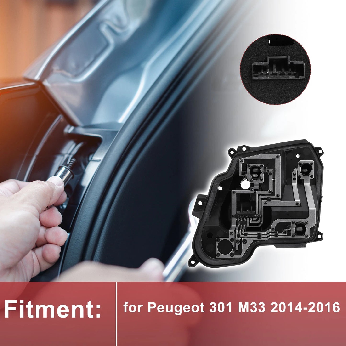 Right Tail Light Socket for Peugeot 301 (2014-2016)