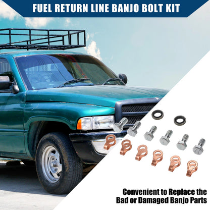Fuel Return Line Banjo Bolt Copper Gasket for Dodge 12V 6BT Engines
