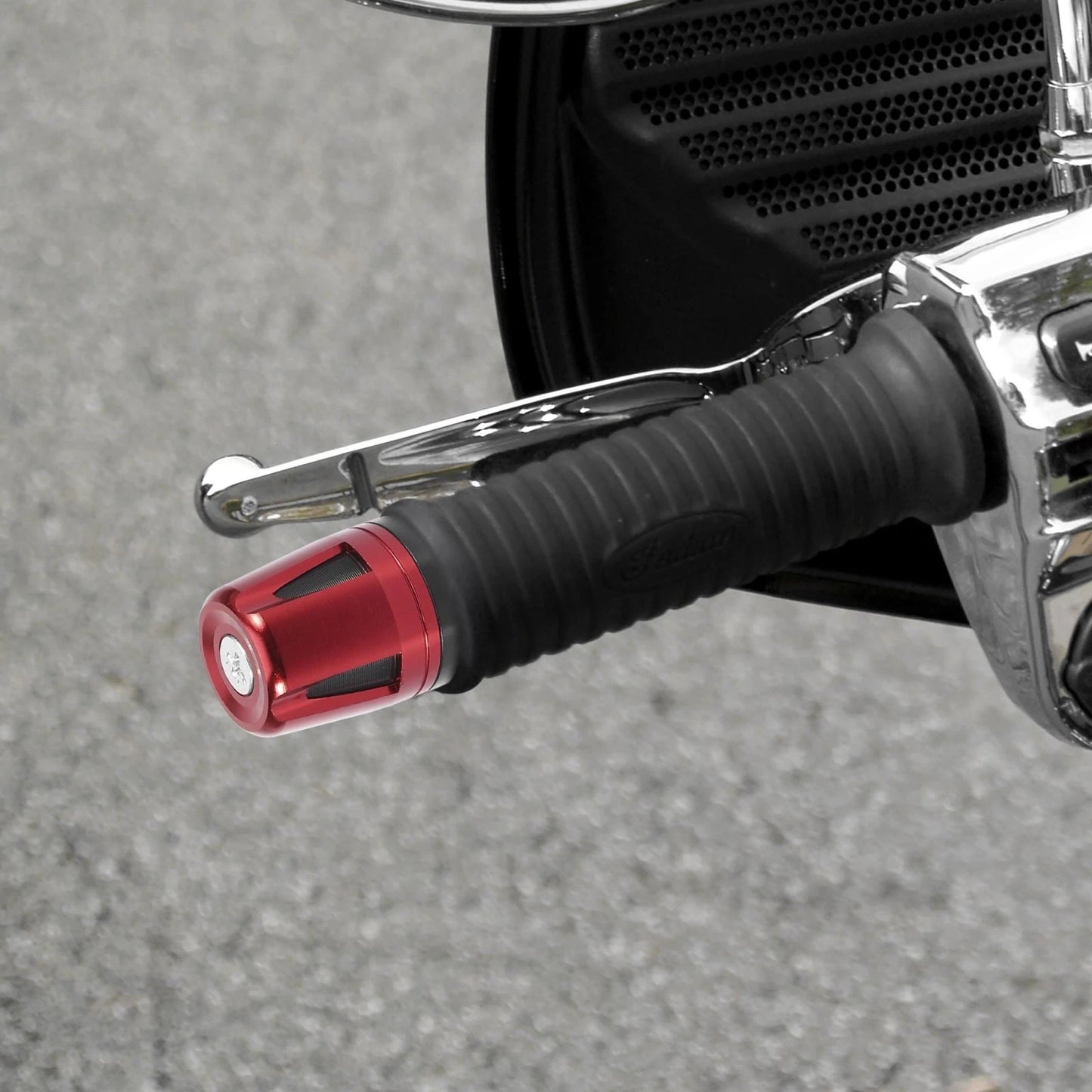 Pair 17mm Hand Grips Handlebar End Caps Plug for Motorcycle Red