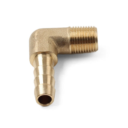 Brass Hose Barb Fitting Elbow 1/4"x 1/8" NPT Male Connector for Various Models