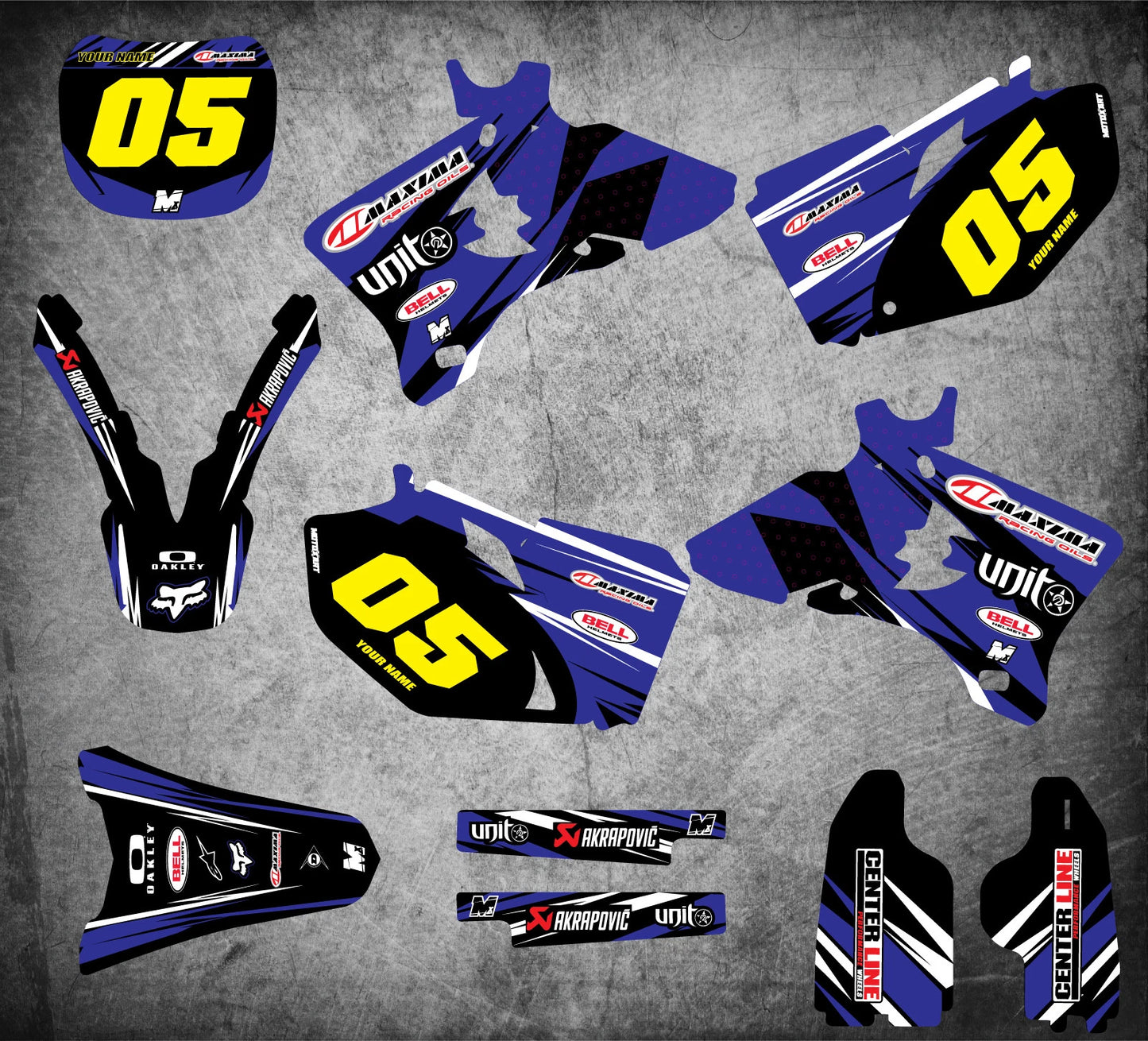 Custom Graphics Full Kit for Yamaha YZF 250 (2003-2005)