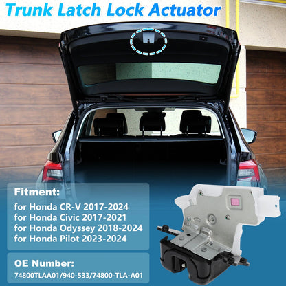 Rear Trunk Latch Lock Actuator for Honda CR-V, Civic, Pilot, Odyssey (2001-2023)