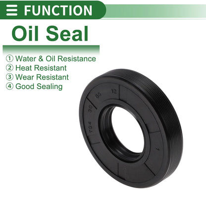 Oil Seal 30x65x12mm NBR Rubber High Pressure Black 5 Pcs