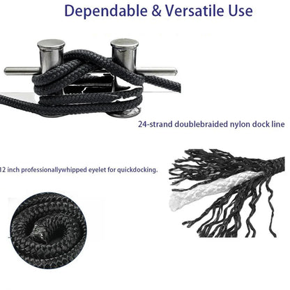Boat Dock Lines Easy to Operate for Docking & Mooring for Boats