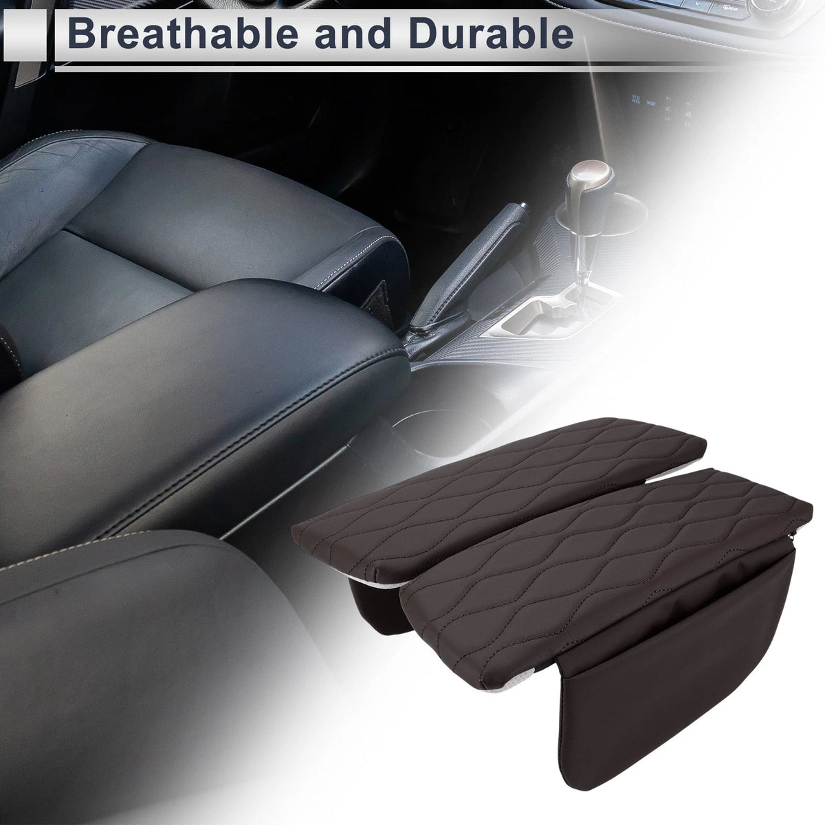 Center Console Cover with Storage Bag for BMW X5 G05 (2019 - 2023) Dark Brown