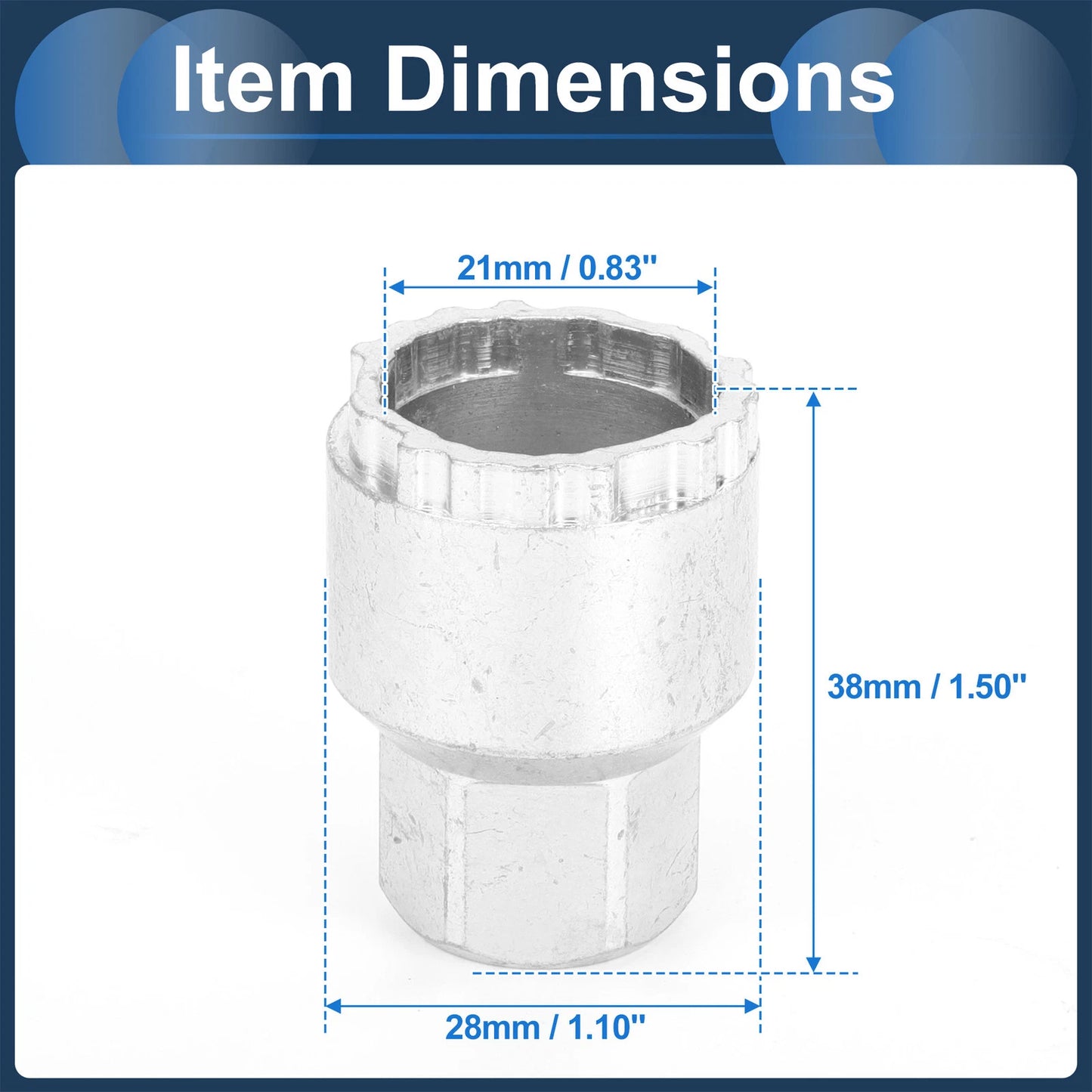 Anti-theft Wheel Lock Lug Nut Removal Key Socket for Volvo