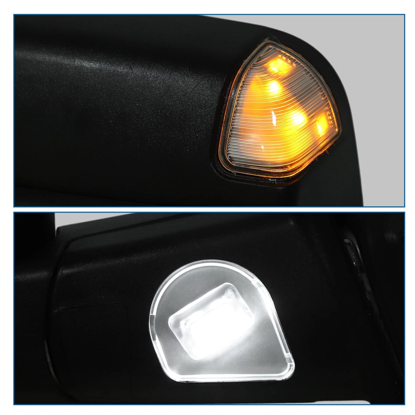 1 Pair Power Heated Tow Mirrors for Ram 1500/2500/3500 Yellow