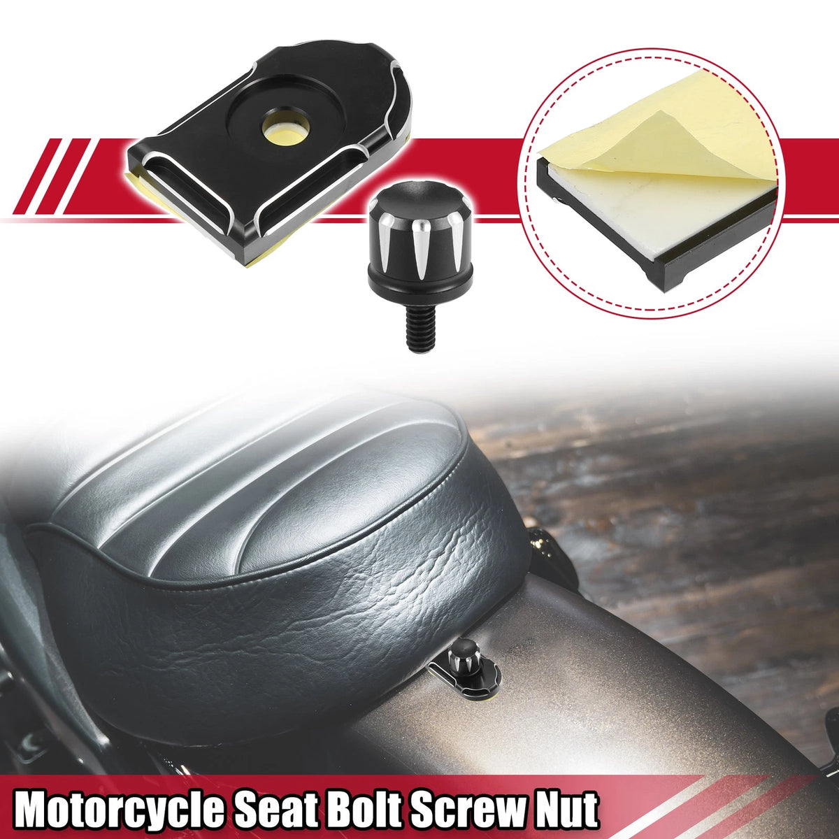 Set for Harley Davidson Motorcycle Seat Bolt Screw with Knob Cover