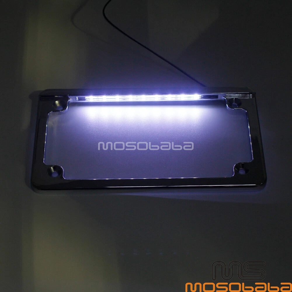 LED License Plate Frame Light for Harley Dyna Sportster Touring (2006-2023)