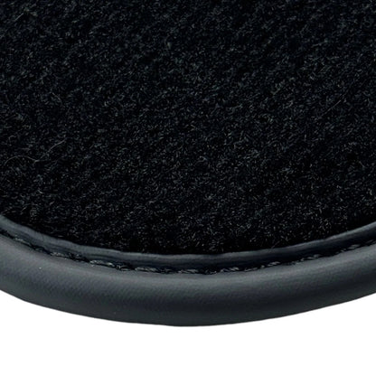 Black Floor Mats for Rolls Royce Dawn (2016-2023) 2 x Black Leather by AutoWin