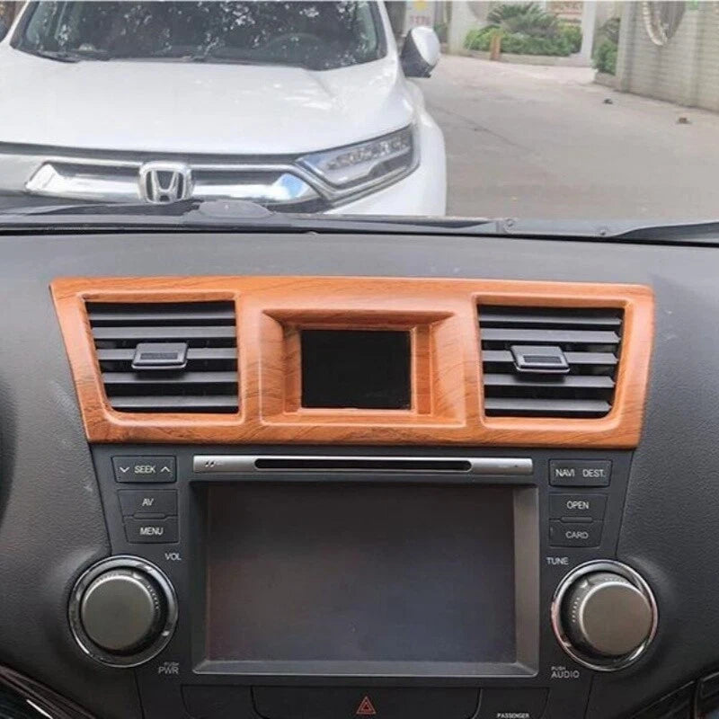 Wood Grain AC Air Outlet Vent Cover Trim for Toyota Highlander (2008–2013)