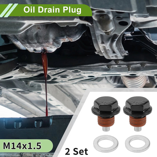 2 x Aluminum Oil Drain Plug with Gasket for Car Motorcycle