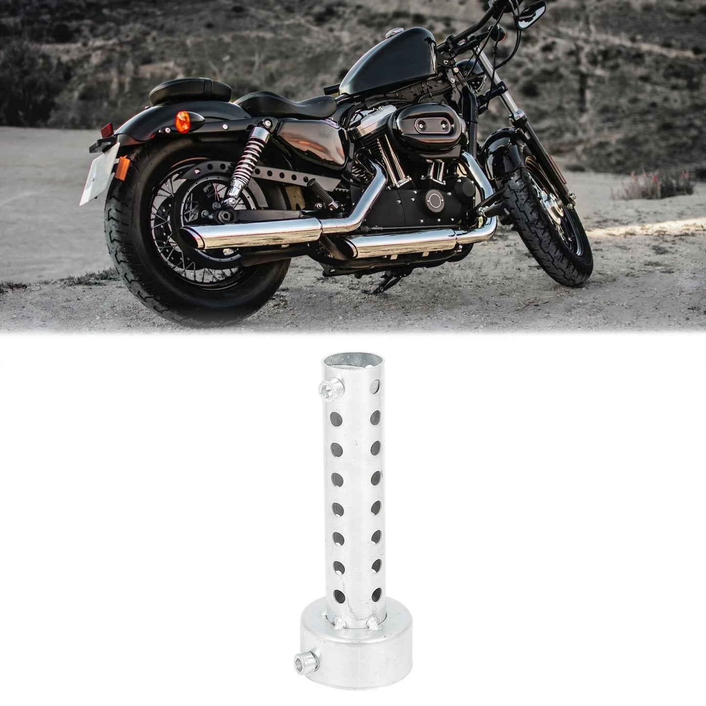 48mm OD Exhaust Insert Pipe Baffle Removable Muffler Galvanized Iron