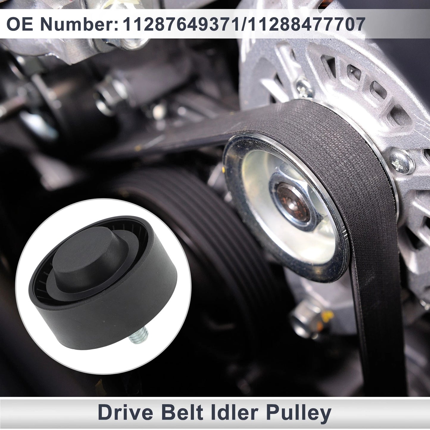 Drive Belt Idler Pulley for BMW X2 (2017-2023) - Black 1 x Pulley