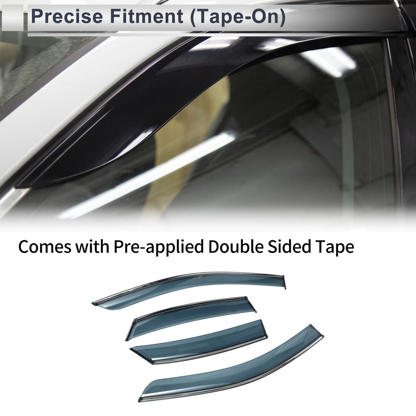 Window Deflectors for Lexus NX250 NX350 NX350h NX450h+ 2022-2024 Black Set