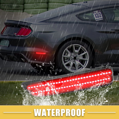 Rear LED Side Marker Light Pair for Ford (2004-2008) Black Red Lens