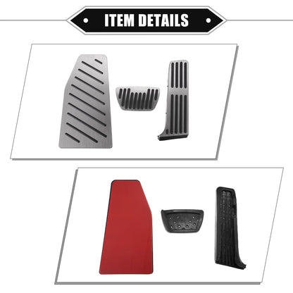 Gas Brake Footrest Pedal Pad for Toyota Rav4 (2019-2023) Aluminum Alloy Silver