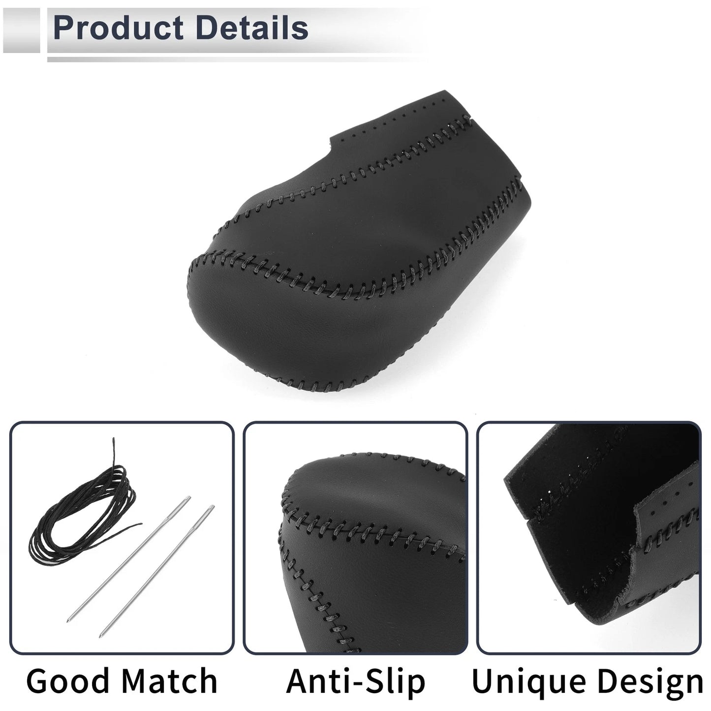 Gear Shift Knob Cover for Chevrolet Cruze Black Faux Leather (2011-2015)