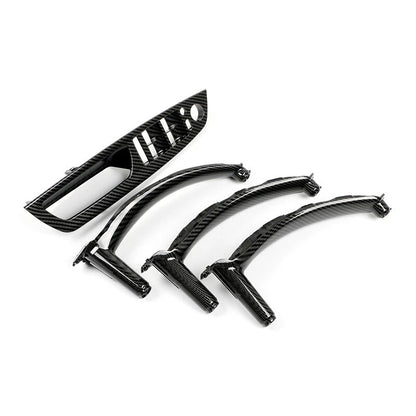Carbon Interior Window Switch Door Panel Handle Armrest For BMW X5 X6 E70 E71