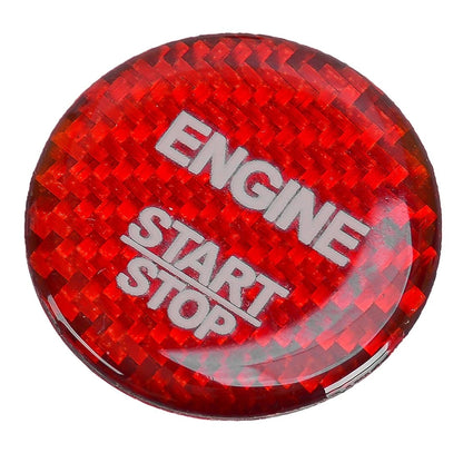 Red Carbon Fiber Engine Start Stop Button Trim for Mercedes Benz GLC Class