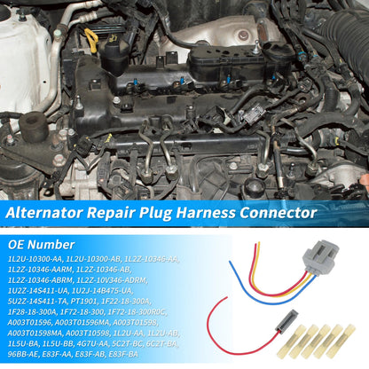 2 x Alternator Repair Plug Harness Connectors for Ford Lincoln (2000-2006)