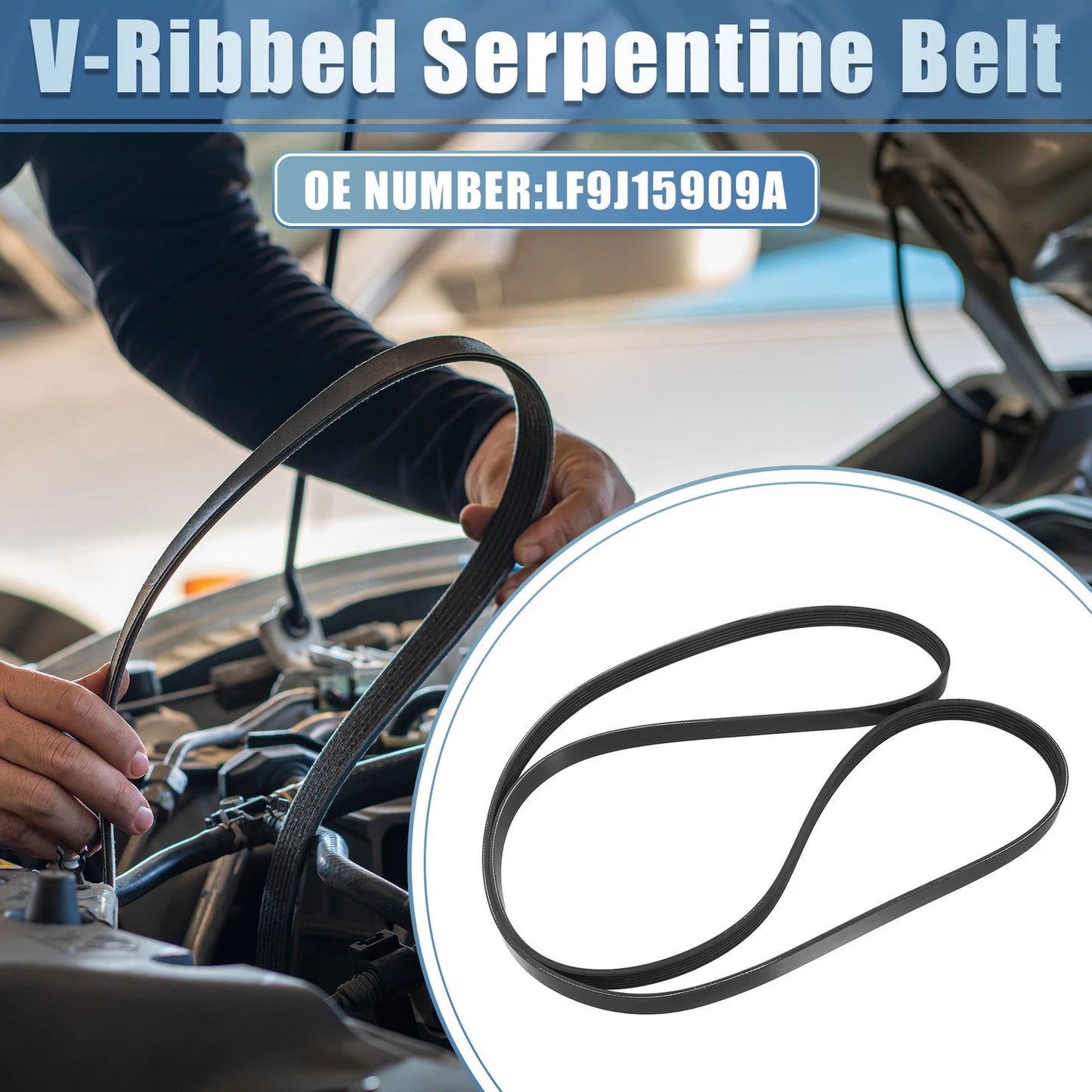 V-Ribbed Serpentine Drive Belt for Nissan Altima, Sentra (2002-2006)