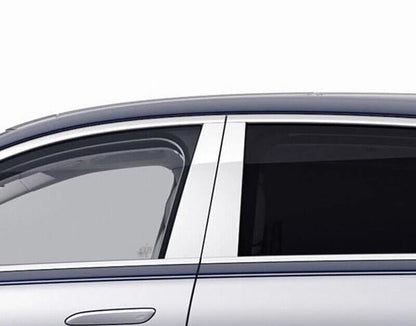 Chrome Aluminum B-C Pillar Trim Covers for Benz S-Class W223 (2021–2022)