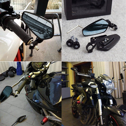 CNC 7/8" Handle Bar End Side Mirrors for Suzuki GSXR 1000 750 600 250