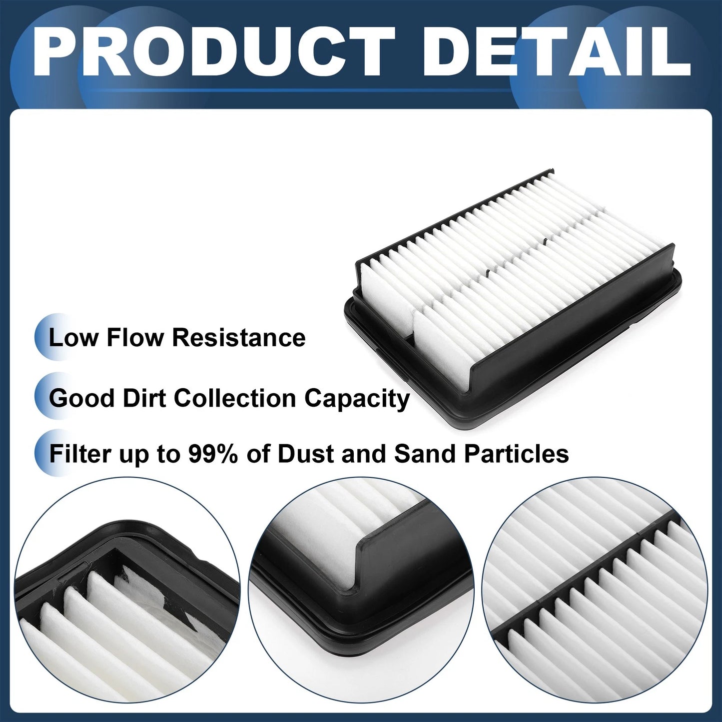 Engine Air Filter for Kia Seltos (2021-2024) 1 Pcs Long Life