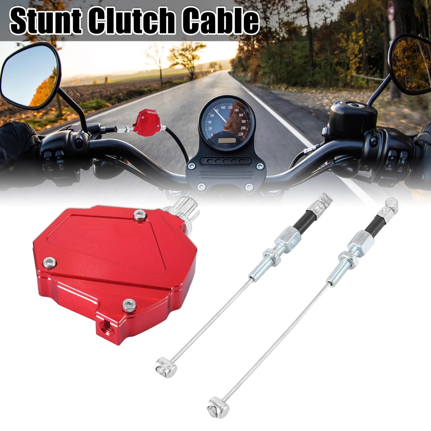 Stunt Clutch Easy Pull Cable Line Clutch Economizer System Red for Motorcycles
