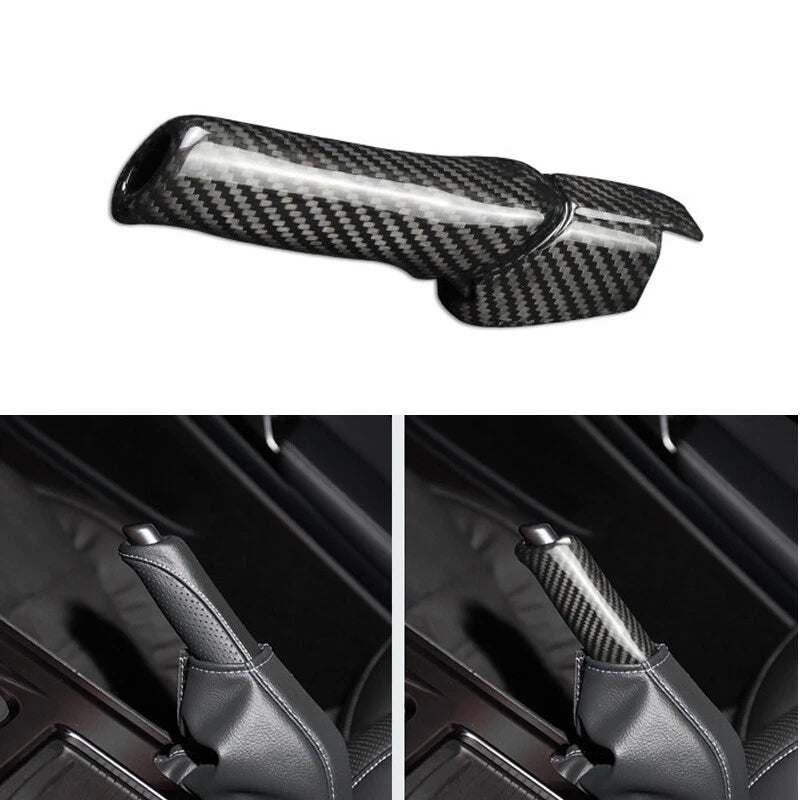 Carbon Fiber HandBrake Handle Parking Brake Cover Trim For Nissan GTR 2009-2021