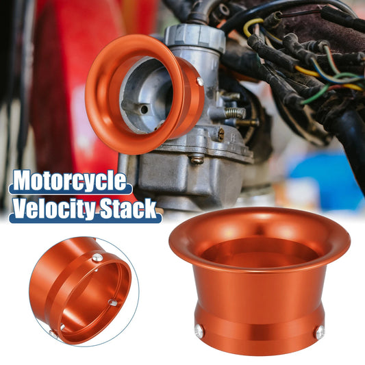 55mm Velocity Stack Air Filter Funnel for Motorcycle Carburetor Orange