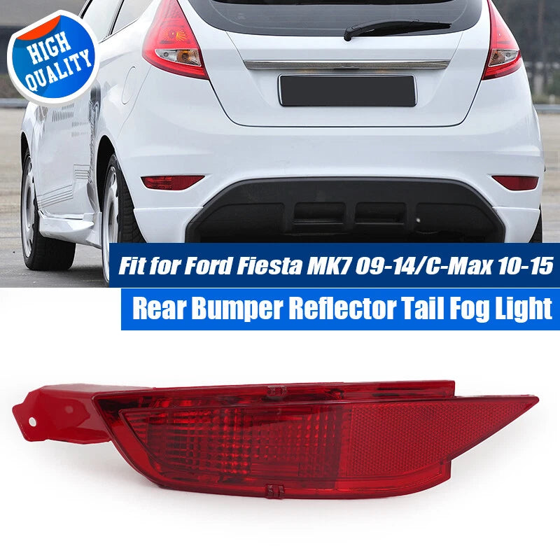 Left Side Rear Bumper Reflector Red for Ford Fiesta MK7 Hatchback (2010-2015)
