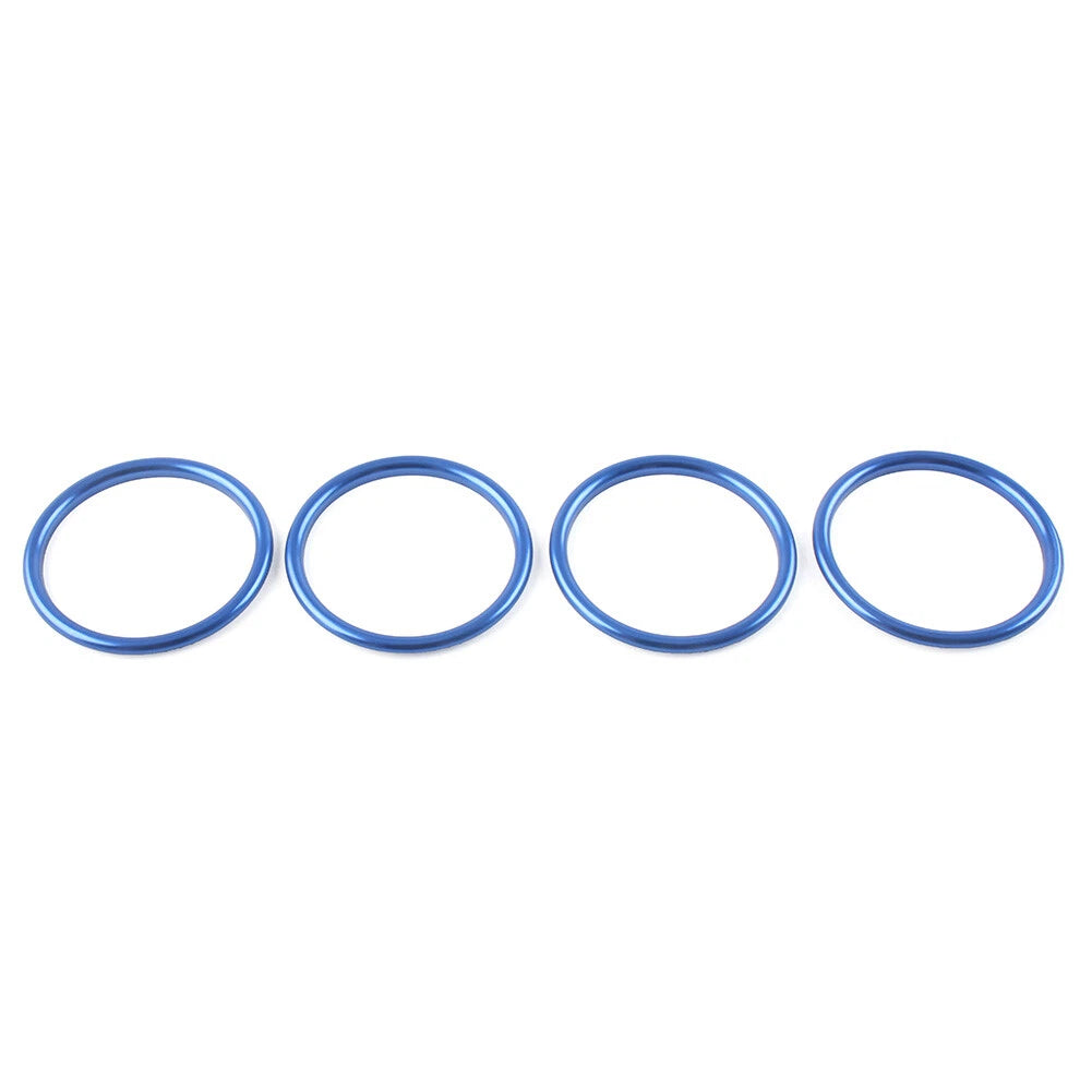 Air Condition Vent Outlet Inner Ring Trim for Audi A1 S1 2010-2018 Blue 4 x Pcs
