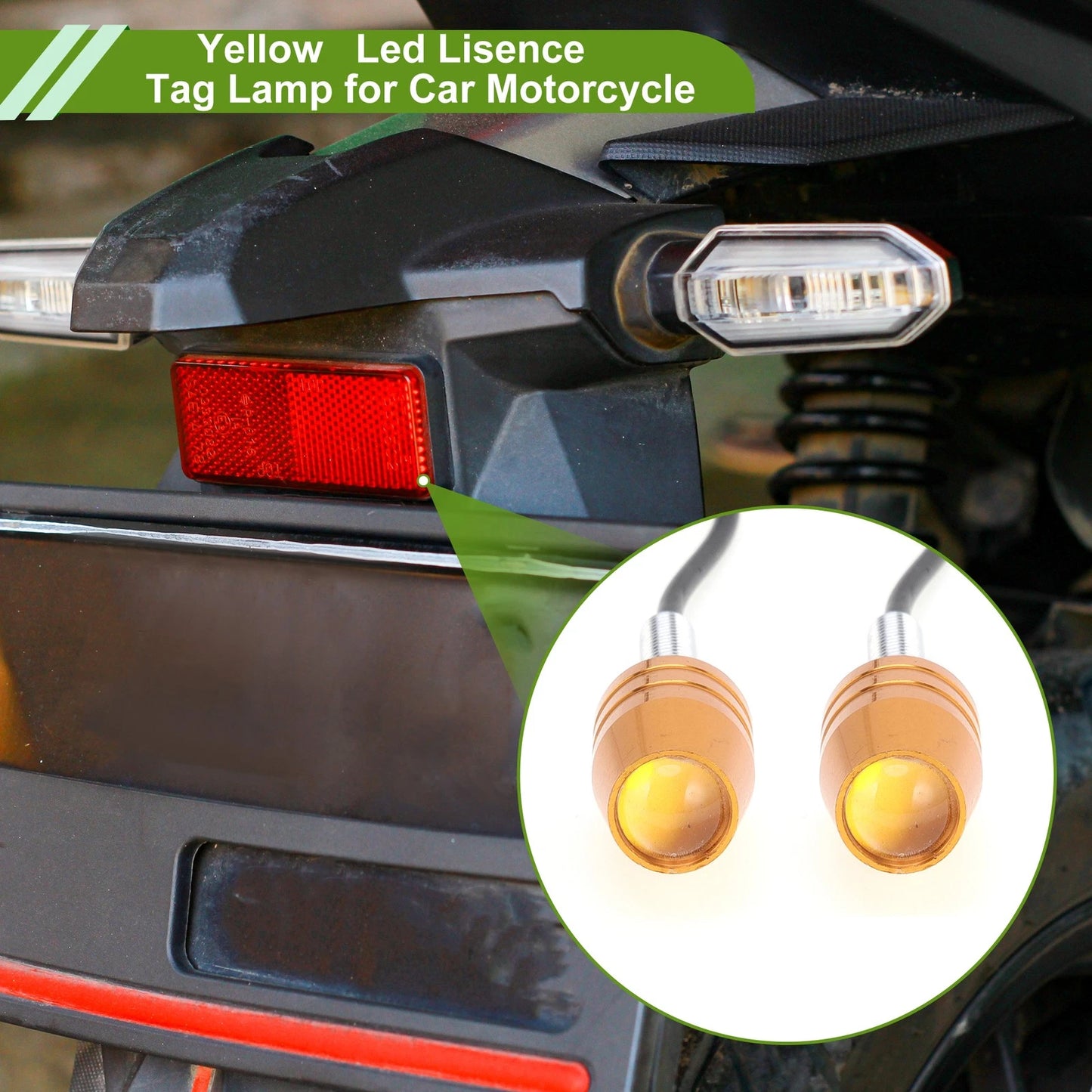 2 x 12V / License Plate Light Led Tag Lamp for Car Motorcycle
