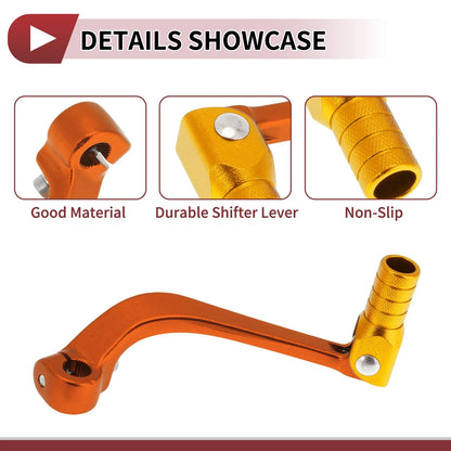 Folding Shifter Lever for Honda CRF110F (2013-2018) - Orange Gold Tone