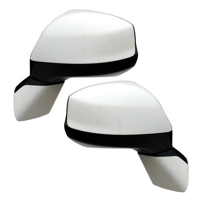 Car Side Mirror 1 Pair for Honda Civic (2012-2015) White Power Glass