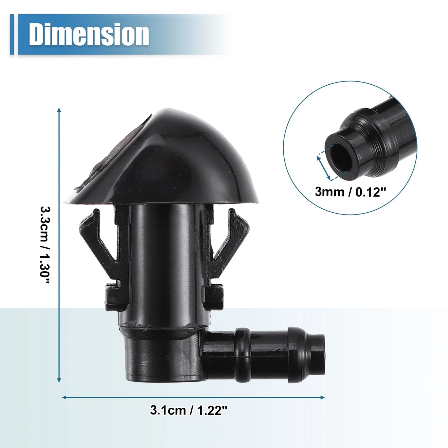 Front Windshield Washer Nozzles for Honda Pilot (2009-2015) - 2 x 76810-SZA-A01