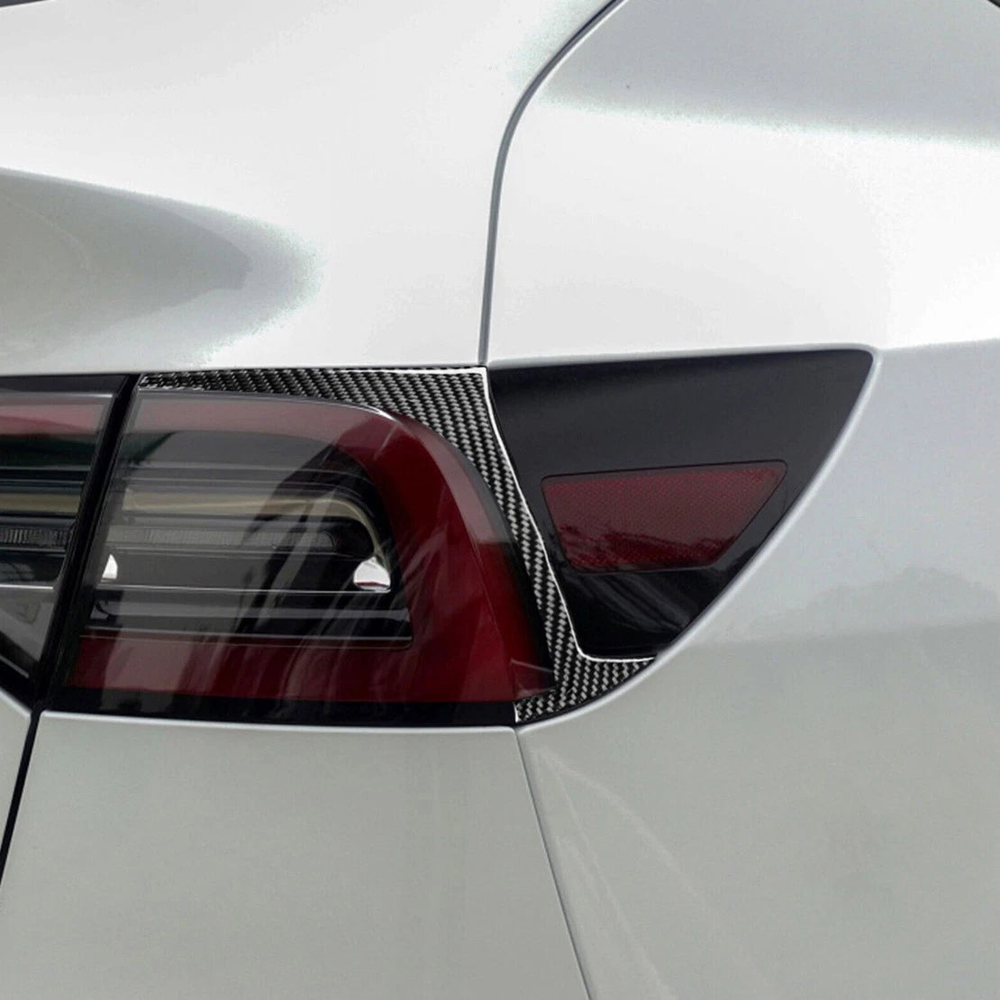 Carbon Fiber Rear Tail Light Covers for Tesla Model 3 Y (2017-2023)
