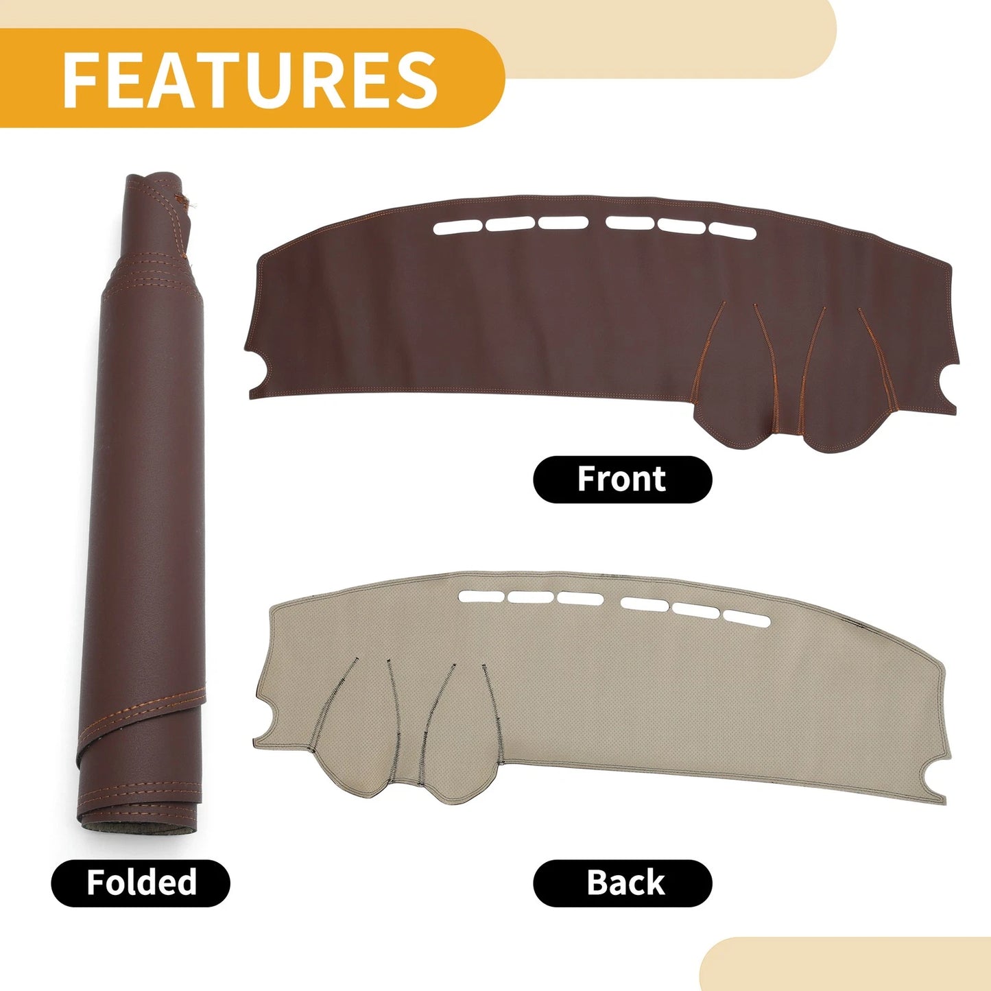 Dashboard Cover Brown Anti-Slip for Mitsubishi Outlander Airtrek (2001-2006)